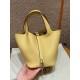 에르메스 Hermes Picotin lock 18cm clemence 1Z Jaune poussin/silver