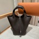 에르메스 Hermes Picotin lock 18cm clemence 3S Macassar/sliver
