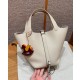 에르메스 Hermes Picotin lock 18cm clemence 10 Craie/sliver