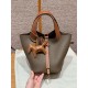 에르메스 Hermes Picotin lock 18cm clemence 18 Etoupe and 37 Gold/gold