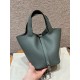 에르메스 Hermes Picotin lock 18cm clemence 63 Vert Amanda/sliver