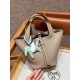 에르메스 Hermes Picotin lock 18cm clemence 81 Gris tourtlle/silver