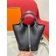 에르메스 Hermes Picotin lock 18cm clemence 89 Noir and X9 mauve/silver