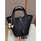 에르메스 Hermes Picotin lock 18cm KK ostrich 89 noir/gold