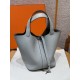에르메스 Hermes Picotin lock 22cm clemence 4Z Gris Mouette/gold
