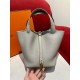 에르메스 Hermes Picotin lock 22cm clemence 80 pearl Gray/gold