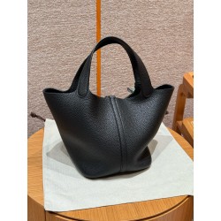 에르메스 Hermes Picotin lock 22cm clemence 89 Noir/black