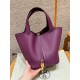 에르메스 Hermes Picotin lock 22cm clemence P9 Anemone/gold