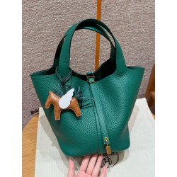 에르메스 Hermes Picotin lock 22cm clemence U4 Vertigo/gold