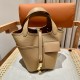 에르메스 Hermes Picotin Cargo 18cm Canvas 0M Chai/gold