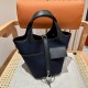 에르메스 Hermes Picotin Cargo 18cm Canvas Dark blue/silver