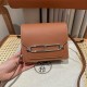 에르메스 Hermes Roulis 18cm Chevre 37 Gold/silver