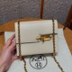 에르메스 Hermes Verrou 17cm Chèvre 10 Craie/gold
