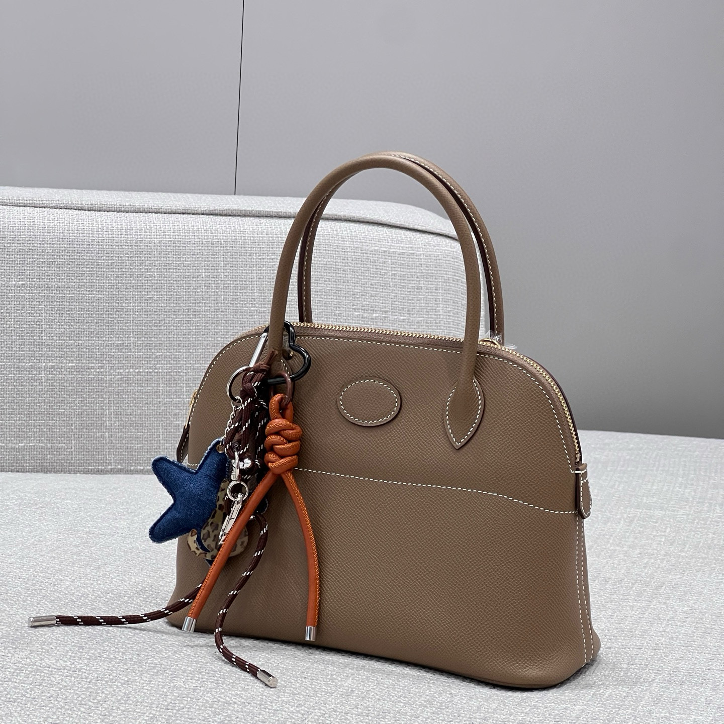 에르메스 Hermes Bolide 27cm Epsom 18 Etoupe/gold
