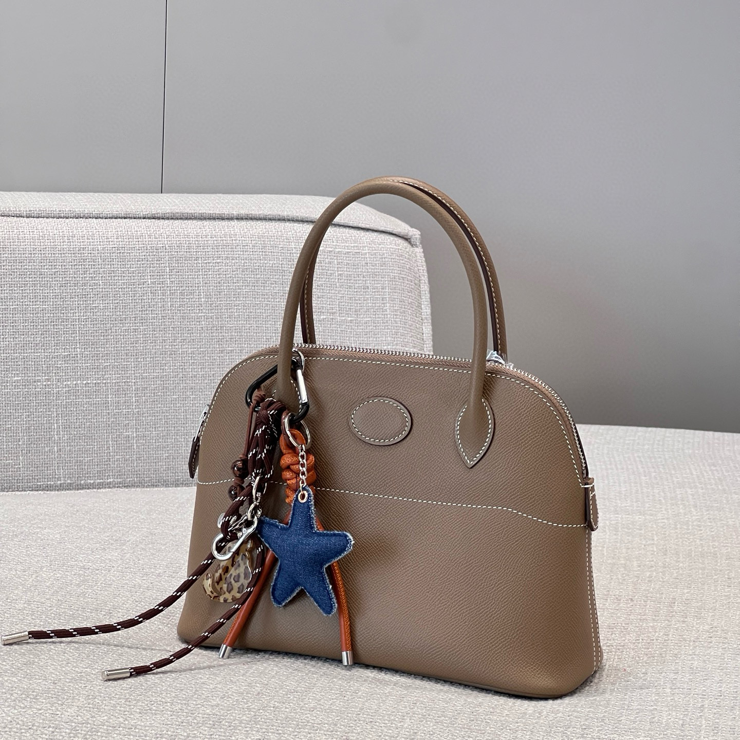 에르메스 Hermes Bolide 27cm Epsom 18 Etoupe/silver