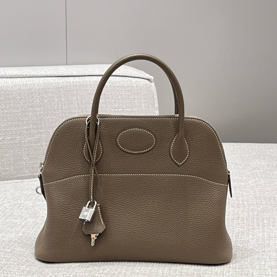 에르메스 Hermes Bolide 31cm TC 18 Etoupe/silver