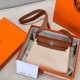 에르메스 Hermes Mini Herbag canvas 37 Gold/silver