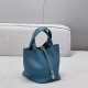 에르메스 Hermes Picotin 18cm TC 75 Blue Jean/silver