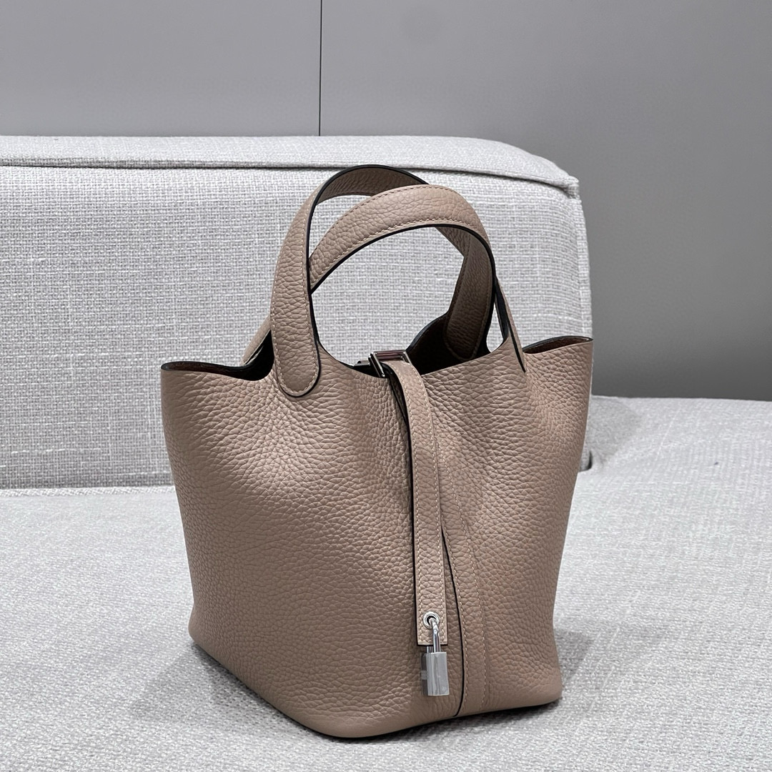 에르메스 Hermes Picotin 18cm TC 81 Gris Tourerlle/silver