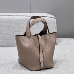 에르메스 Hermes Picotin 18cm TC 81 Gris Tourerlle/silver
