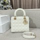 디올 Dior Lady 24cm 탑 핸들백 Beige