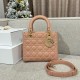 디올 Dior Lady 24cm 탑 핸들백 Milk tea color