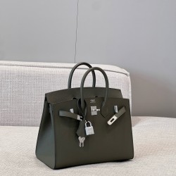 에르메스 Hermes Brikin 25cm Epsom C6 Vert girs/silver