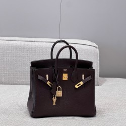 에르메스 Hermes Brikin 25cm Mysore 0G Rouge sellier/gold