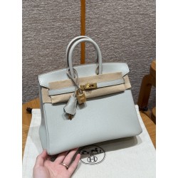 에르메스 Hermes Birkin 25cm Chèvre 80 Gris Perle/gold