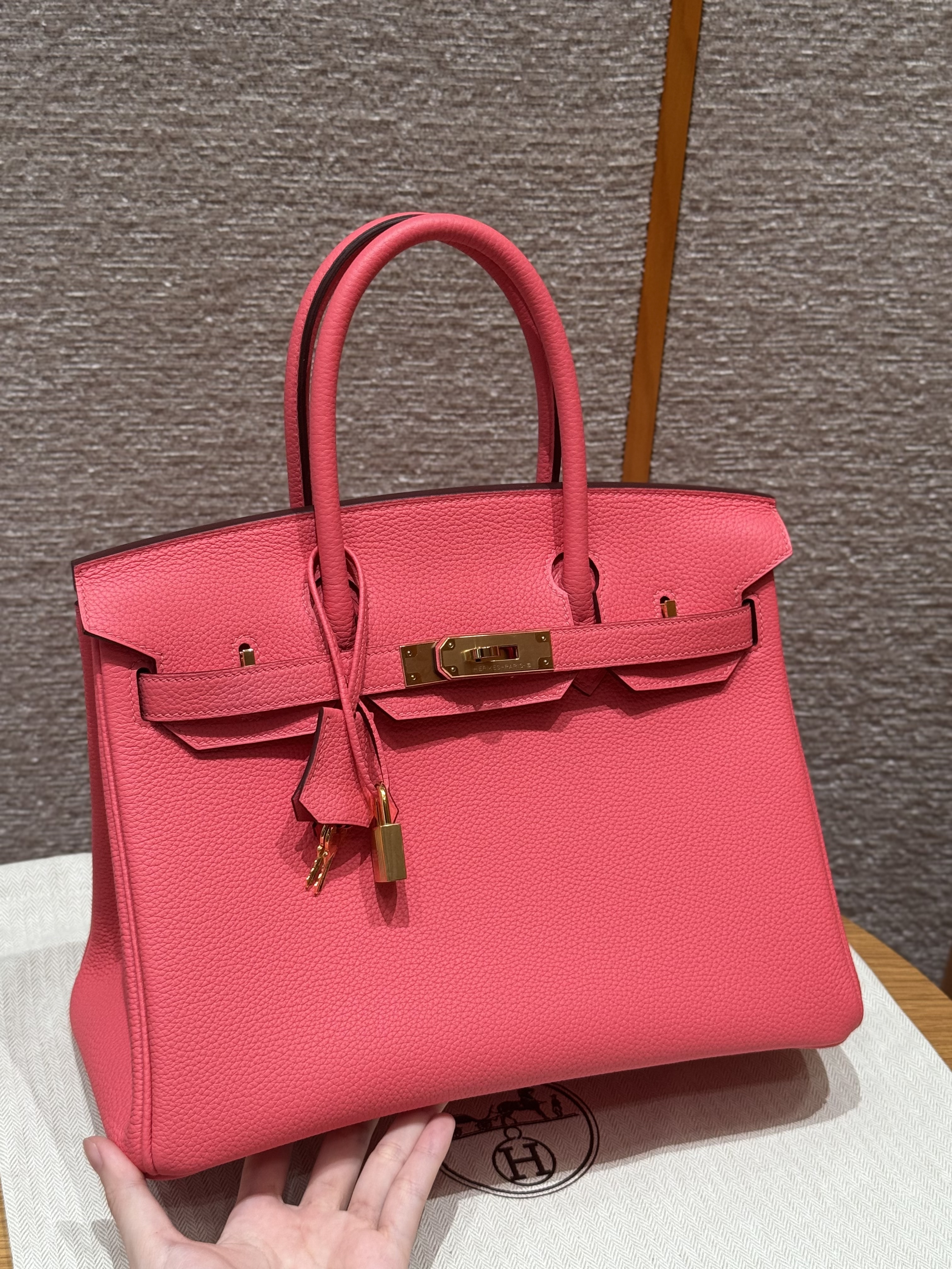 에르메스 Hermes Birkin 30cm Togo i6 Rose extreme/gold