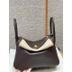 에르메스 Hermes Lindy 26cm Swift 44 Moka and 75 Blue Jean/gold