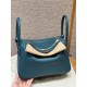 에르메스 Hermes Lindy 26cm Swift W0 Vert Bosphore/silver