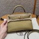 에르메스 Hermes Mini Kelly 19cm Chèvre Y9 Dore/gold