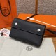 에르메스 Hermes Snap Wallet 18.5cm Epsom 88 Graphite/silver