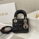 디올 Dior Lady Dior Micro Bag Black 12cm