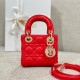 디올 Dior Lady Dior Micro Bag Red 12cm