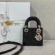 디올 Dior Lady Dior Micro Bag Black 12cm