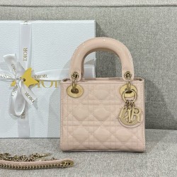 디올 Dior Mini Lady Dior Bag Naked powder 17cm