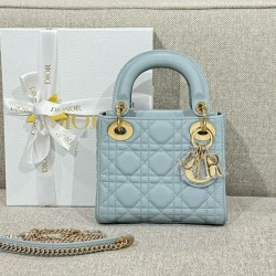 디올 Dior Mini Lady Dior Bag blue 17cm