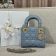 디올 Dior Mini Lady Dior Bag blue 17cm