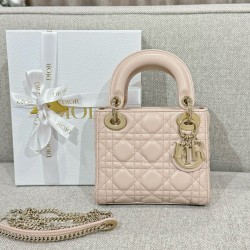 디올 Dior Mini Lady Dior Bag pink 17cm