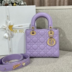 디올 Dior Small Lady Dior Bag purple 20cm