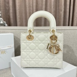 디올 Dior Small Lady Dior Bag Beige 20cm