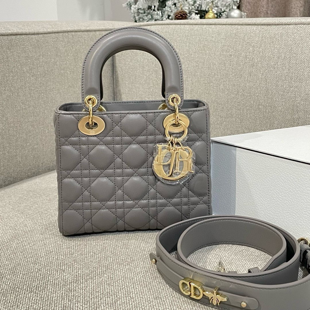 디올 Dior Small Lady Dior Bag grey 20cm
