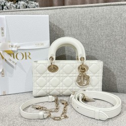 디올 Dior Small Lady D-Joy Bag Beige/gold 22cm