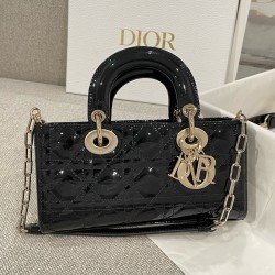 디올 Dior Small Lady D-Joy Bag Black 22cm