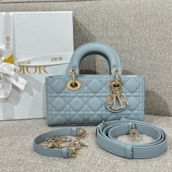 디올 Dior Small Lady D-Joy Bag blue 22cm