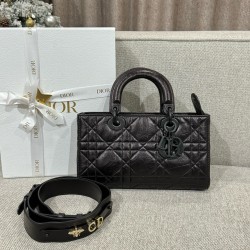디올 Dior Small Lady D-Sire My ABCDior Bag Black 26cm