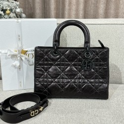디올 Dior Medium Lady D-Sire My ABCDior Black Bag
