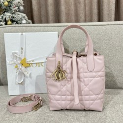 디올 Dior Small Dior Toujours Vertical Tote Bag Pink 18.5cm